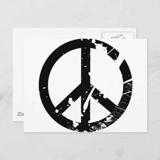 Carte Postale Panneau de paix (Devant / Derrière)