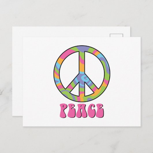 Carte Postale Panneau de paix (Devant / Derrière)