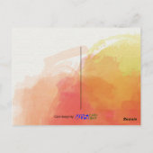 Carte Postale Panneau de paix avec aquarelle (Dos)