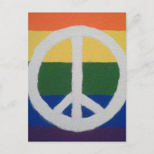 Carte Postale Panneau de paix Rainbow