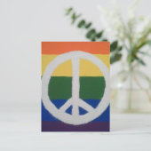 Carte Postale Panneau de paix Rainbow (Debout devant)