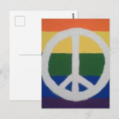 Carte Postale Panneau de paix Rainbow (Devant / Derrière)