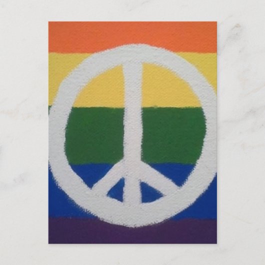 Carte Postale Panneau de paix Rainbow (Devant)