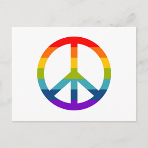 Carte Postale Panneau de paix Rainbow