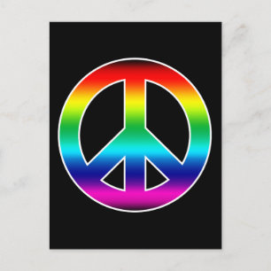 Carte Postale Panneau de paix Rainbow