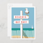 Carte Postale Panneau de plage (Devant / Derrière)