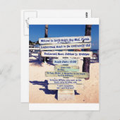 Carte Postale panneau de plage key west florida (Devant / Derrière)