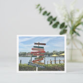 Carte Postale Panneau de plage Nokomis Florida (Debout devant)