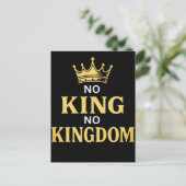 Carte Postale Panneau de protestation contre les rois Vertical 2 (Debout devant)