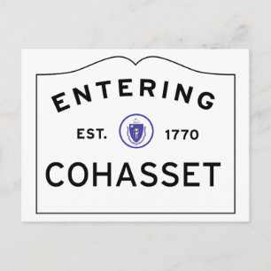 Carte Postale Panneau de rue COHASSET MASSACHUSETTS