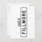 Carte Postale Panneau de rue Fillmore St, San Francisco (Devant / Derrière)