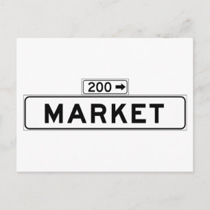 Carte Postale Panneau de rue Market St, San Francisco