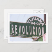 Carte Postale Panneau de rue Tijuana (Devant / Derrière)