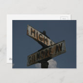 Carte Postale Panneau de rue vintage (Devant / Derrière)