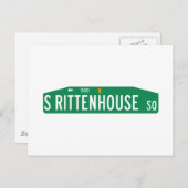 Carte Postale Panneau de signalisation de Rittenhouse Square, Ph (Devant / Derrière)