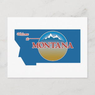 Carte Postale Panneau de signalisation routière Montana - USA