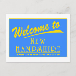 Carte Postale Panneau de signalisation routière USA - New Hampsh