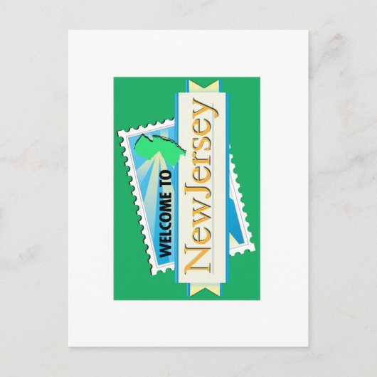 Carte Postale Panneau de signalisation routière USA - New Jersey (Devant)