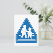 Carte Postale Panneau de signalisation scolaire >> Japonais (Debout devant)