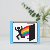 Carte Postale Panneau de Sortie de Coming Out (Debout devant)