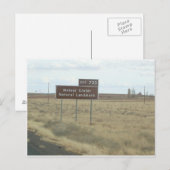 Carte Postale Panneau de sortie Meteor Crater Natural Landmark (Devant / Derrière)