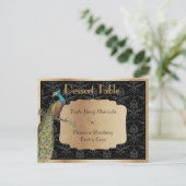 Carte Postale Panneau de table Peacock Champagne Dessert Candy (Debout devant)