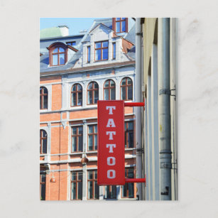 Carte Postale Panneau de tatouage de Copenhague