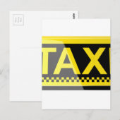 Carte Postale Panneau de taxi (Devant / Derrière)