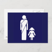 Carte Postale Panneau de toilettes pour dames, Inde (Devant / Derrière)