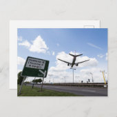 Carte Postale Panneau de trajectoire de vol Heathrow (Devant / Derrière)