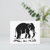 Carte Postale Panneau de trekking des éléphants asiatiques devan (Debout devant)