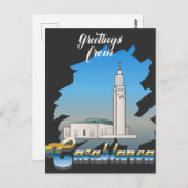 Carte Postale Panneau de voeux de Casablanca (Devant / Derrière)