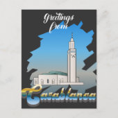 Carte Postale Panneau de voeux de Casablanca (Devant)