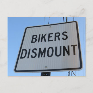 Carte Postale Panneau Démontage des motos