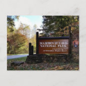 Carte Postale Panneau d'entrée de la grotte Mammoth, Parc nation (Devant)