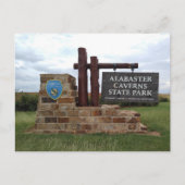 Carte Postale Panneau d'entrée du parc d'état Alabaster Caverns, (Devant)