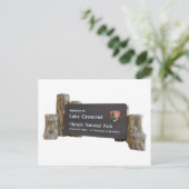 Carte Postale Panneau d'entrée du parc national olympique du lac (Debout devant)