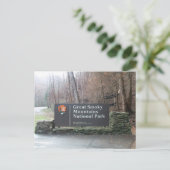 Carte Postale Panneau d'entrée. Parc national de Smoky Mountains (Debout devant)