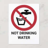 Panneau d'interdiction de l'eau potable