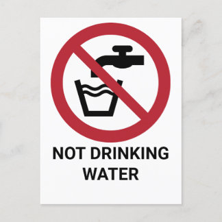 Carte Postale Panneau d'interdiction de l'eau potable