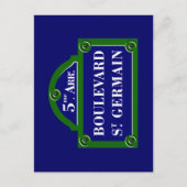 Carte Postale Panneau du boulevard Saint-Germain, Paris (Devant)