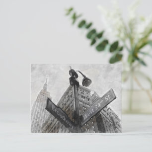 Carte Postale Panneau du coin Broadway