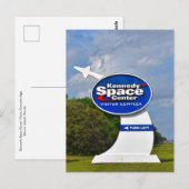 Carte Postale Panneau du complexe de visiteurs du centre spatial (Devant / Derrière)