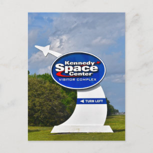 Carte Postale Panneau du complexe de visiteurs du centre spatial