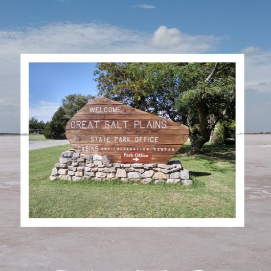 Carte Postale Panneau du Great Salt Plains State Park, Oklahoma