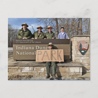 Carte Postale Panneau du parc national des dunes d'Indiana