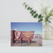 Carte Postale Panneau du parc national Yellowstone (Debout devant)