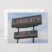 Carte Postale Panneau du restaurant (Devant / Derrière)