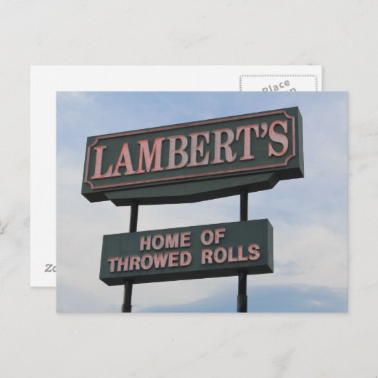 Carte Postale Panneau du restaurant (Devant / Derrière)