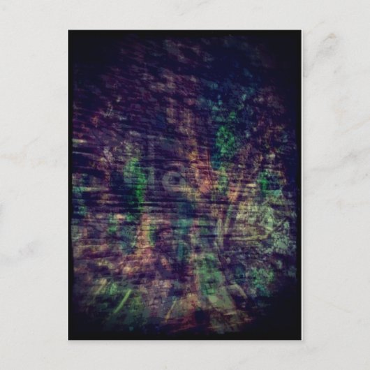 Carte Postale Panneau et arbre du fantôme Abstrait (Devant)